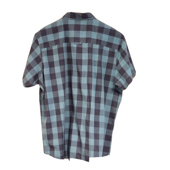 Urban Pipeline Shirt Men 2XL Teal Plaid Short Sleeve - Picture 8 of 13